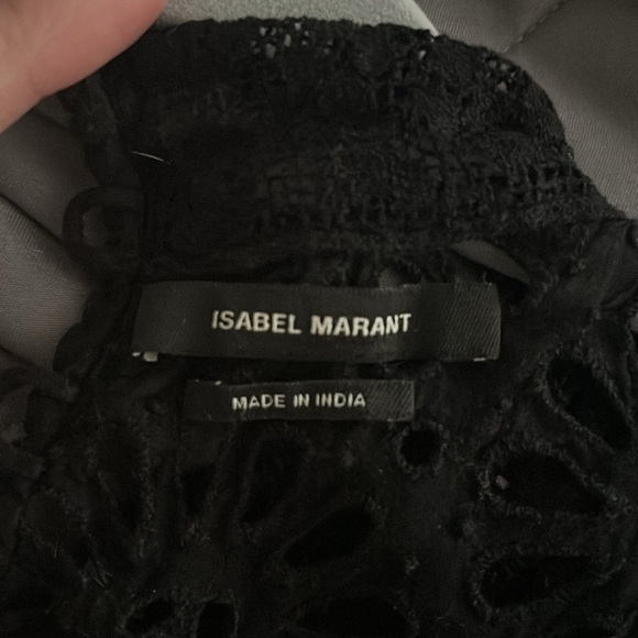 Isabel Marant broderie anglaise Black Lace holiday Top sz small - Picture 5 of 6
